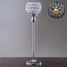 16" tall Beaded Ball Candle Holder Centerpiece CHDLR_CAND_007_SILV