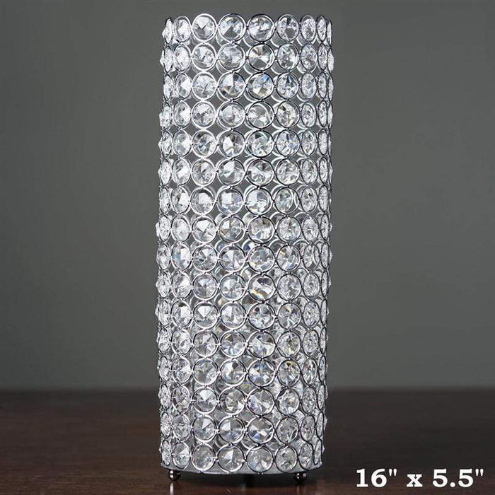 16" tall Faux Crystal Beaded Candle Holder Centerpiece CHDLR_CAND_010_PARENT