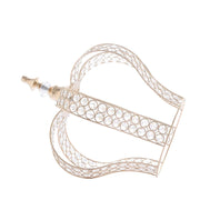 16" tall Metal Crystal Beaded Royal Crown Cake Topper