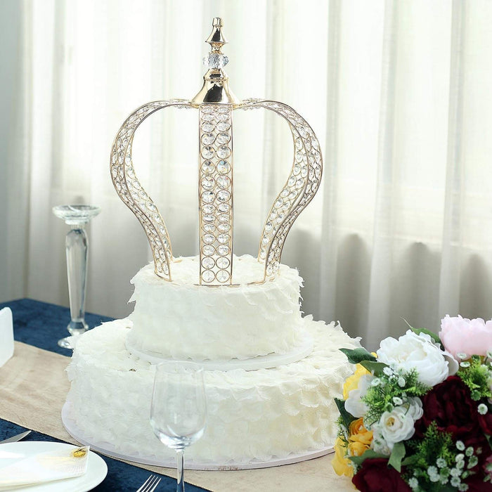 Silver Crown Shaped Cake Toppers with Gold Back