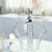 16" tall Metal Crystal Beaded Royal Crown Cake Topper