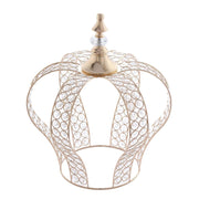 16" tall Metal Crystal Beaded Royal Crown Cake Topper CAKE_CROWN02_14_GOLD