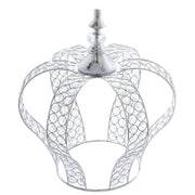 16" tall Metal Crystal Beaded Royal Crown Cake Topper CAKE_CROWN02_14_SILV