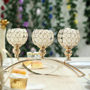 16" wide Candelabra Beaded Globes Candle Holders Centerpiece
