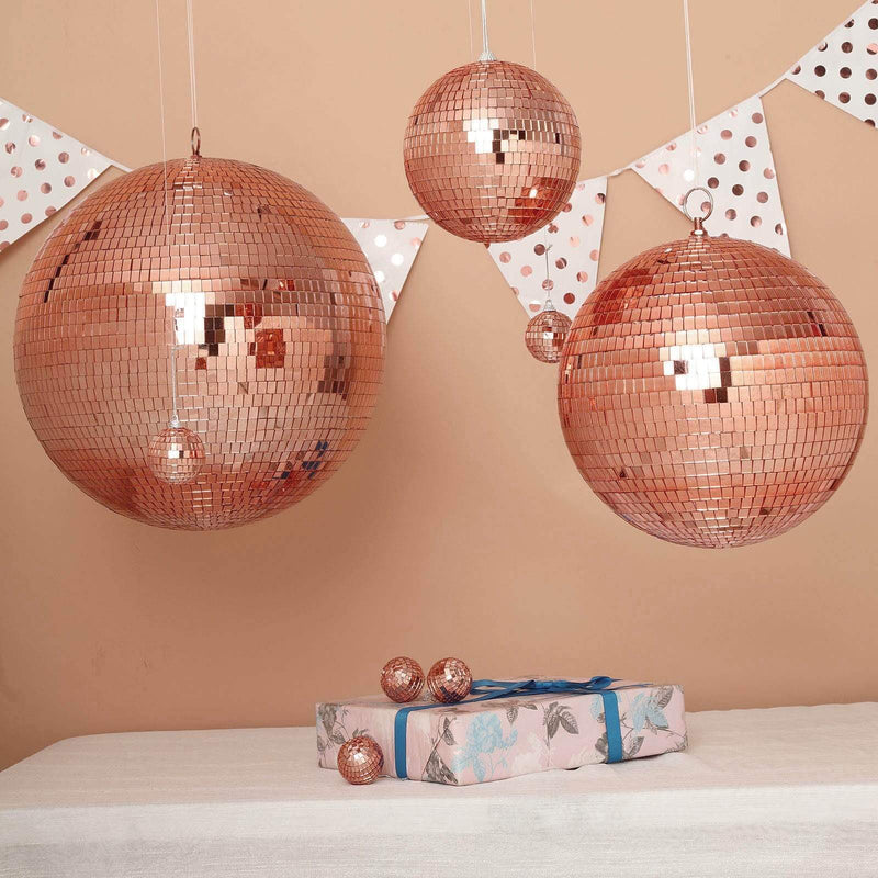 16" wide Glass Mirror Disco Ball Ornament