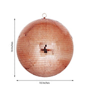 16" wide Glass Mirror Disco Ball Ornament