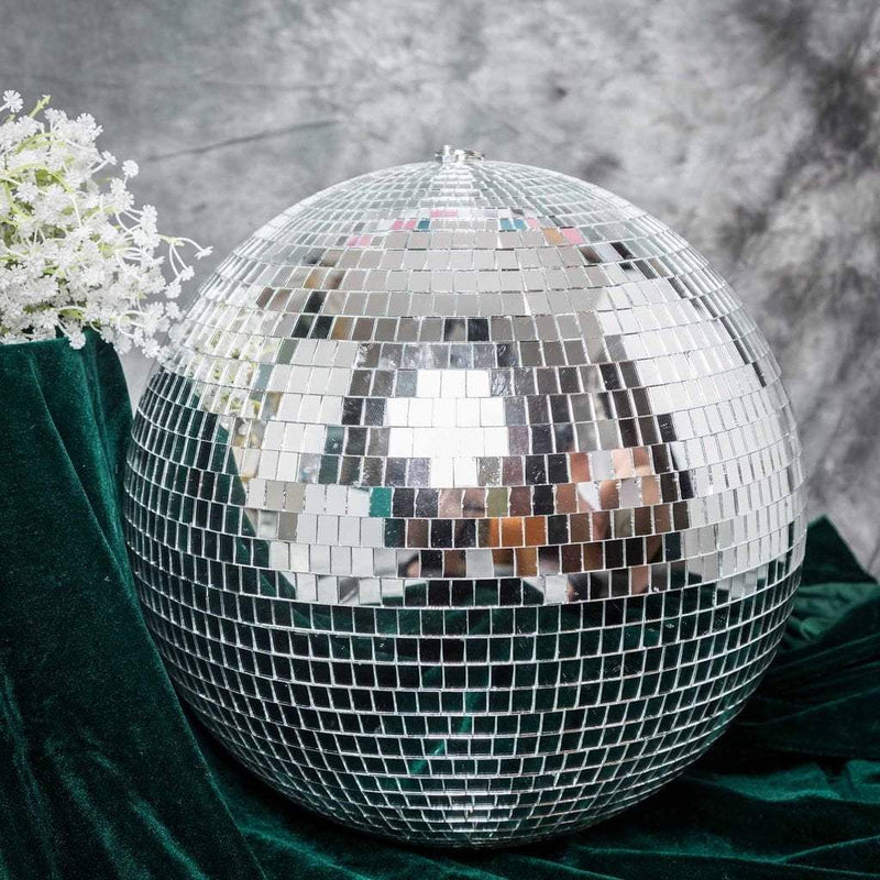 16" wide Glass Mirror Disco Ball Ornament