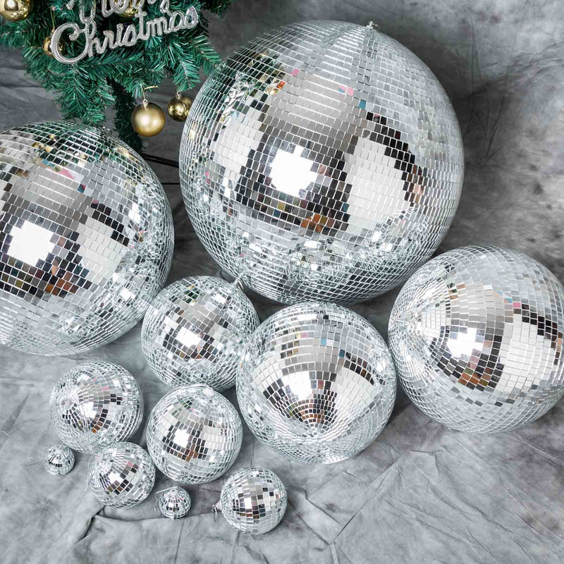 16" wide Glass Mirror Disco Ball Ornament