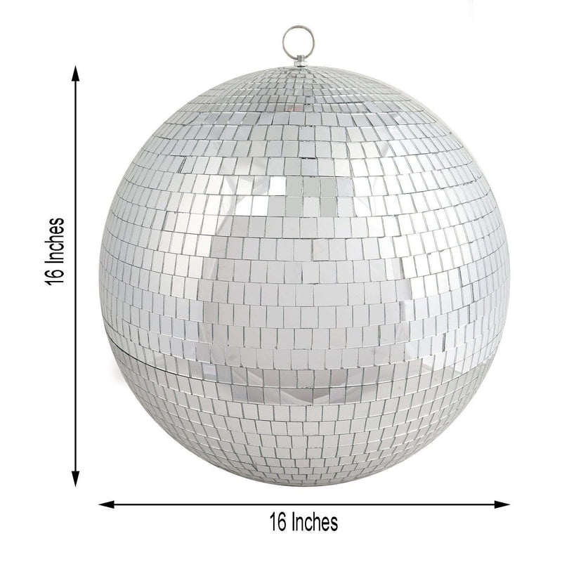 16" wide Glass Mirror Disco Ball Ornament