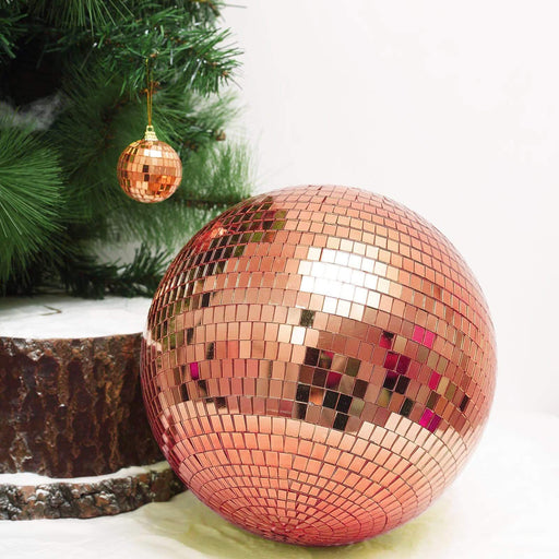 16" wide Glass Mirror Disco Ball Ornament