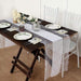 16"x108" Faux Burlap with Lace Table Runner