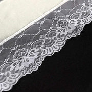 16"x108" Faux Burlap with Lace Table Runner