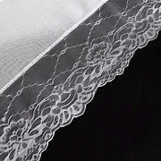 16"x108" Faux Burlap with Lace Table Runner