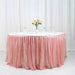 17 ft Sequin Pleated Satin Table Skirt with Velcro Strip