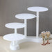 17" tall 4 Tier Plastic Cake Dessert Stand Pillar Design Cupcake Holder - White CAKE_PLST_R005_4_WHT
