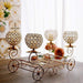 18" Cinderella Carriage Crystal Beaded Candle Holders Centerpiece - Gold IRON_COACH_03_GOLD