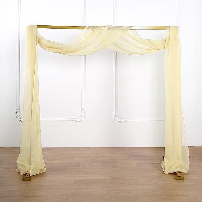 18 ft Sheer Organza Backdrop Curtain Window Drape Panel - Champagne CUR_PAN24_CHMP