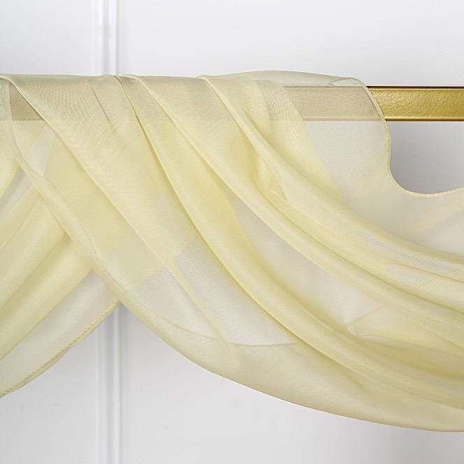 18 ft Sheer Organza Backdrop Curtain Window Drape Panel