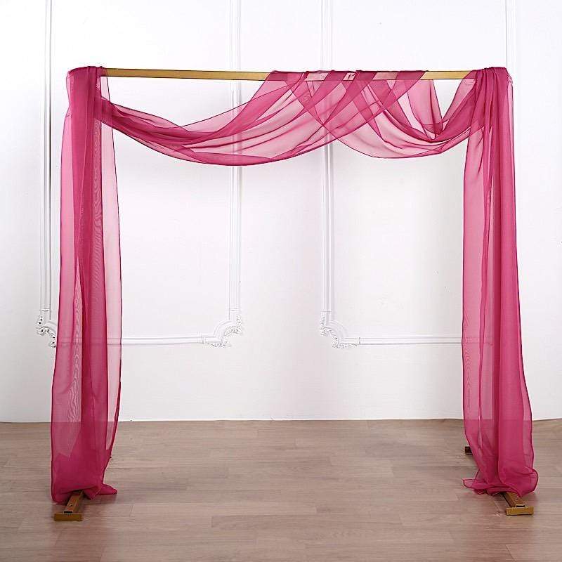 18 ft Sheer Organza Backdrop Curtain Window Drape Panel