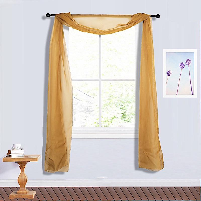 18 ft Sheer Organza Backdrop Curtain Window Drape Panel