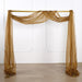 18 ft Sheer Organza Backdrop Curtain Window Drape Panel - Gold CUR_PAN24_GOLD
