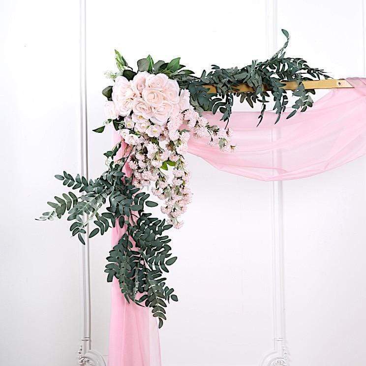 18 ft Sheer Organza Backdrop Curtain Window Drape Panel