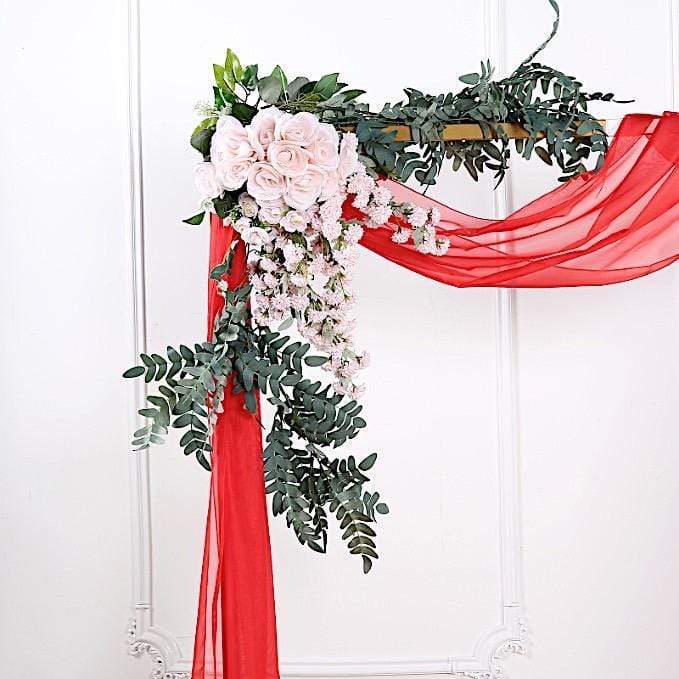 18 ft Sheer Organza Backdrop Curtain Window Drape Panel