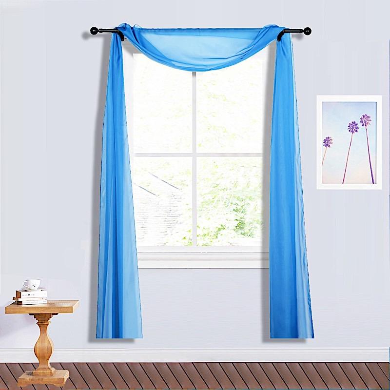 18 ft Sheer Organza Backdrop Curtain Window Drape Panel