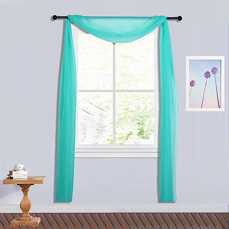 18 ft Sheer Organza Backdrop Curtain Window Drape Panel