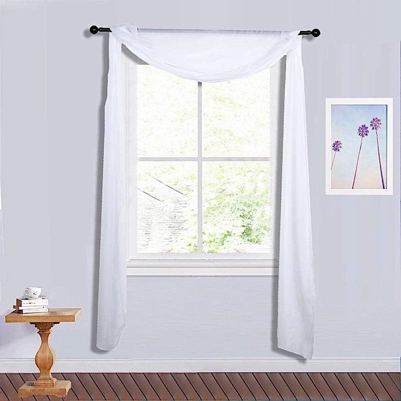 18 ft Sheer Organza Backdrop Curtain Window Drape Panel