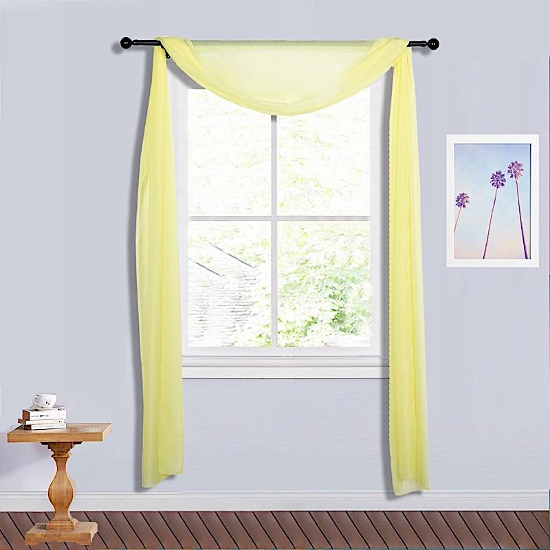 18 ft Sheer Organza Backdrop Curtain Window Drape Panel