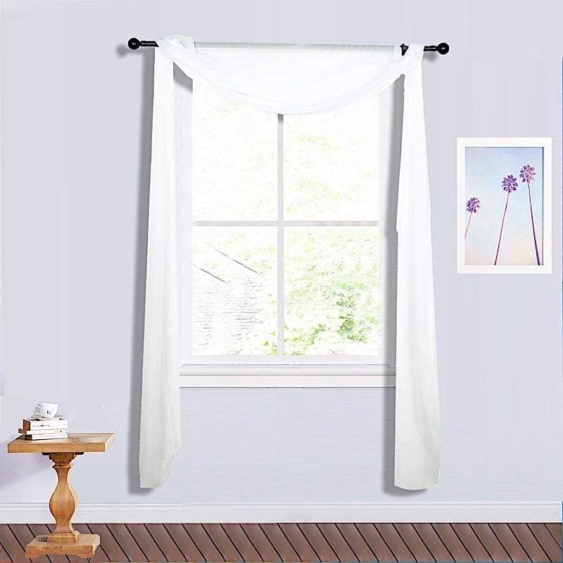 18 ft Sheer Organza Backdrop Curtain Window Drape Panel