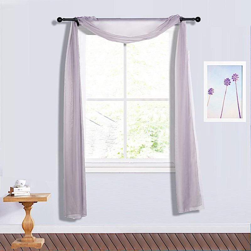 18 ft Sheer Organza Backdrop Curtain Window Drape Panel