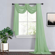 18 ft Sheer Organza Backdrop Curtain Window Drape Panel