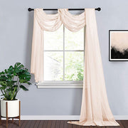 18 ft Sheer Organza Backdrop Curtain Window Drape Panel