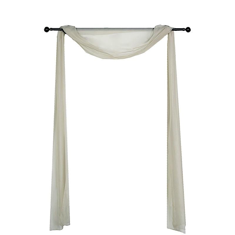 18 ft Sheer Organza Backdrop Curtain Window Drape Panel CUR_PAN24_010