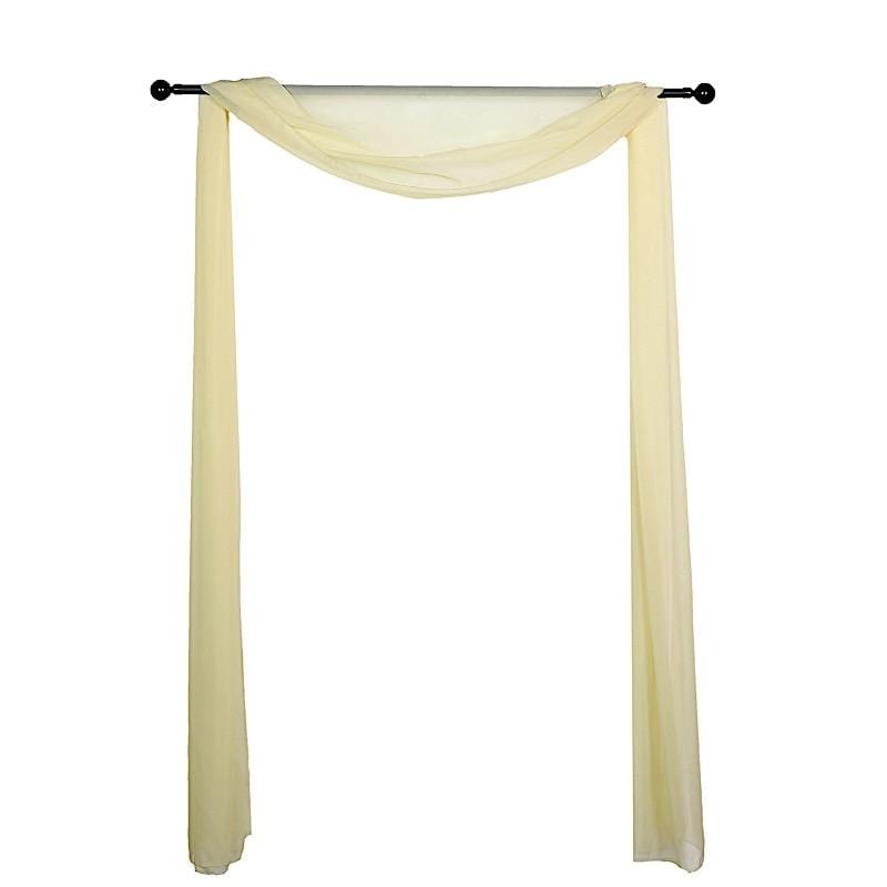 18 ft Sheer Organza Backdrop Curtain Window Drape Panel CUR_PAN24_CHMP