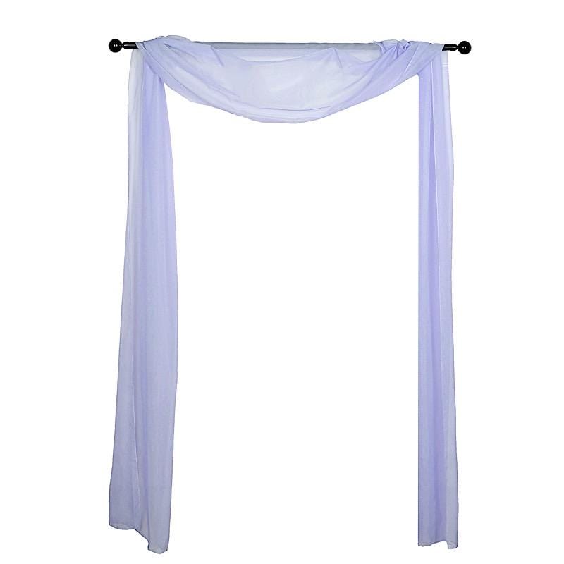 18 ft Sheer Organza Backdrop Curtain Window Drape Panel CUR_PAN24_LAV