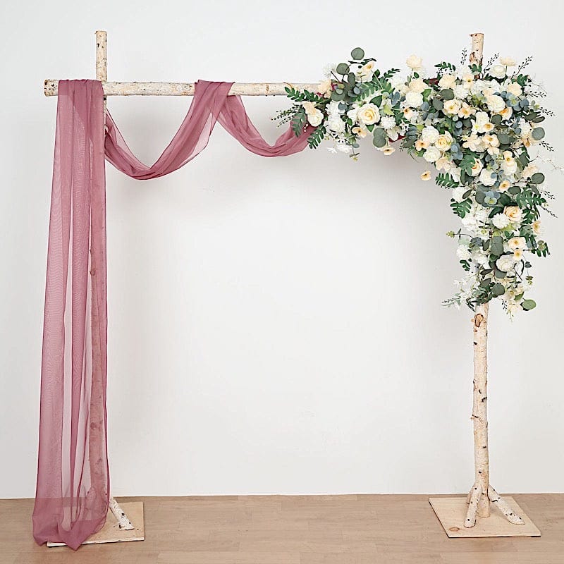 18 ft Sheer Organza Backdrop Curtain Window Drape Panel CUR_PAN24_MAUV
