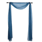 18 ft Sheer Organza Backdrop Curtain Window Drape Panel CUR_PAN24_NAVY