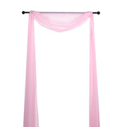 18 ft Sheer Organza Backdrop Curtain Window Drape Panel CUR_PAN24_PINK