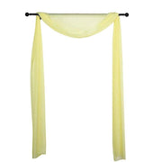 18 ft Sheer Organza Backdrop Curtain Window Drape Panel CUR_PAN24_YEL