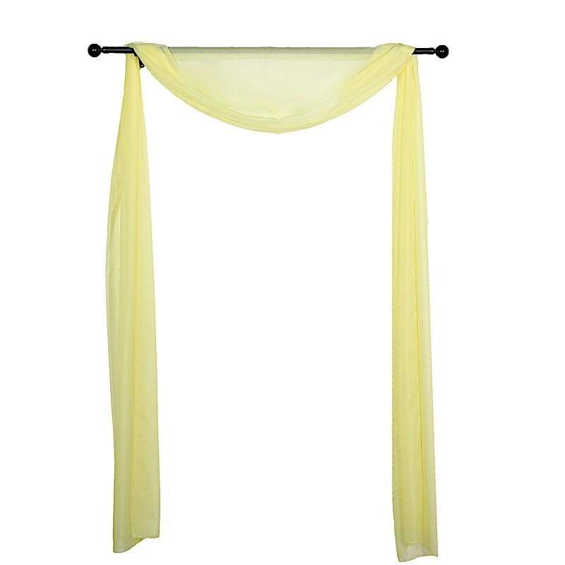 18 ft Sheer Organza Backdrop Curtain Window Drape Panel CUR_PAN24_YEL