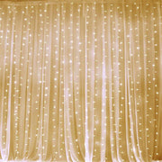 18 ft x 9 ft LED Lights on Organza Backdrop