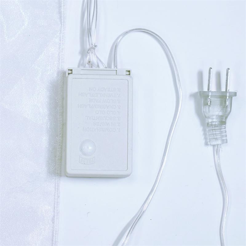 18 ft x 9 ft LED Lights on Organza Backdrop