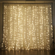 18 ft x 9 ft LED Lights on Organza Backdrop