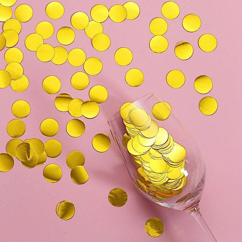 18 g Round Metallic Balloon Confetti Dots Party Decorations - Rose Gold
