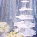 18" tall 5 Tier Plastic Dessert Stand Scalloped Cupcake Holder - White CAKE_PLST_R001_5_WHT