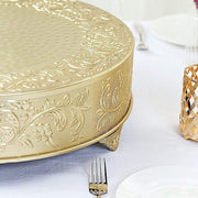 18" wide Round Floral Embossed Wedding Cake Stand