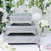 18" x 18" Square Floral Embossed Wedding Cake Stand
